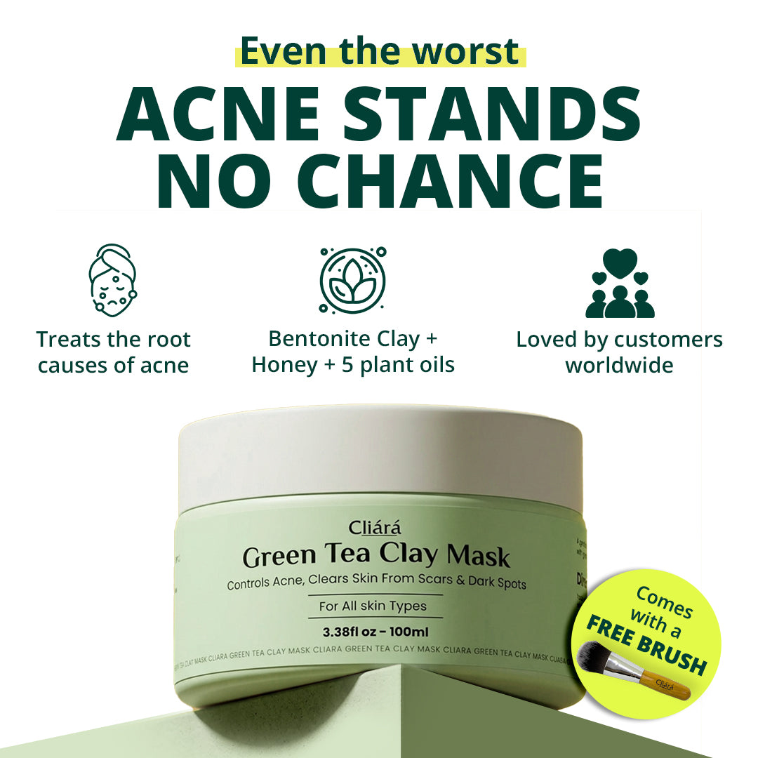 Green Tea Clay Mask + FREE Brush